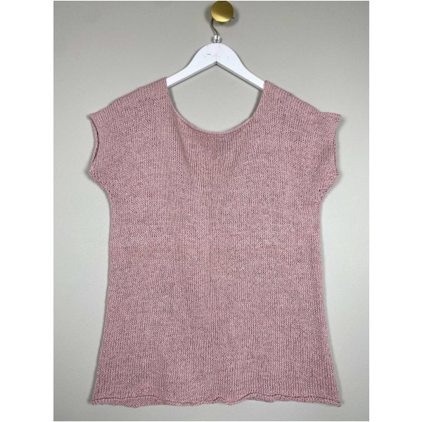 Strikbluse str. L <br/> rosa - Image 3