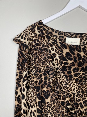Lollys Laundry str. XL <br/> bluse med leopardprint