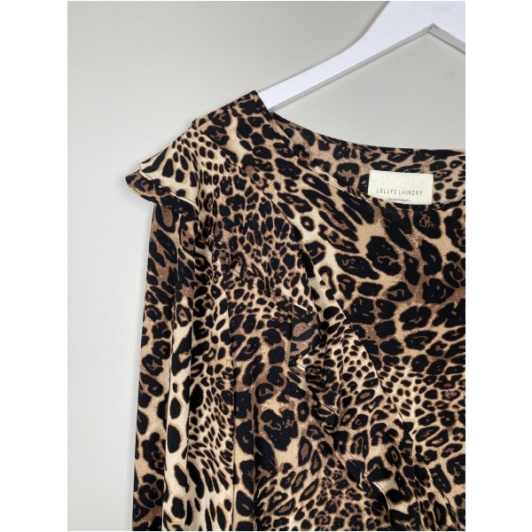 Lollys Laundry str. XL <br/> bluse med leopardprint - Image 2