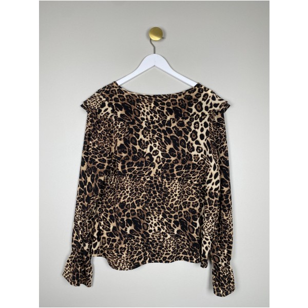 Lollys Laundry str. XL <br/> bluse med leopardprint - Image 3