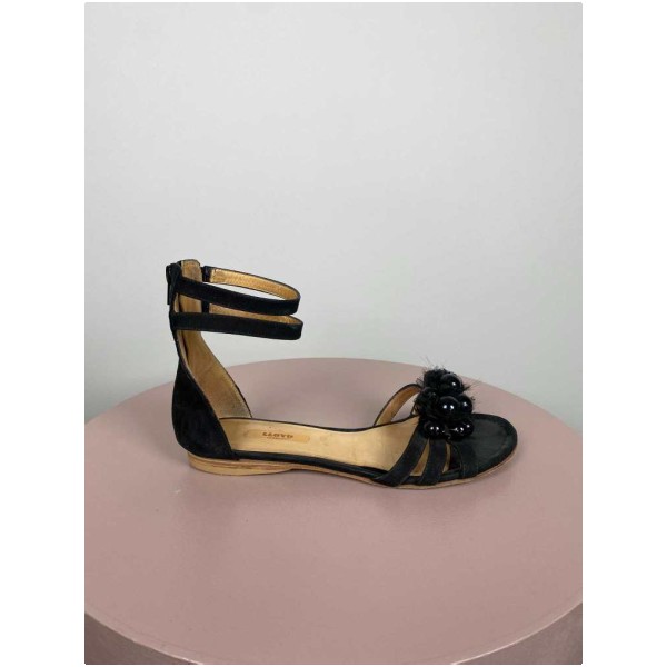 Lloyd str. 37 <br/> sorte sandaler med perler