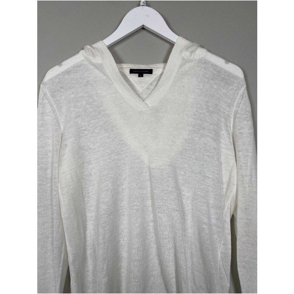 Tommy Hilfiger str. XL <br/> tynd hvid bluse med hætte - Image 2