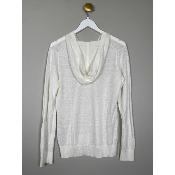 Tommy Hilfiger str. XL <br/> tynd hvid bluse med hætte - Image 3