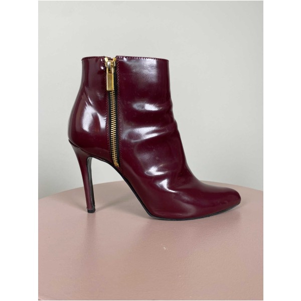 Lanvin str. 38,5 <br/> Burgundy ankle boots (incl. box)