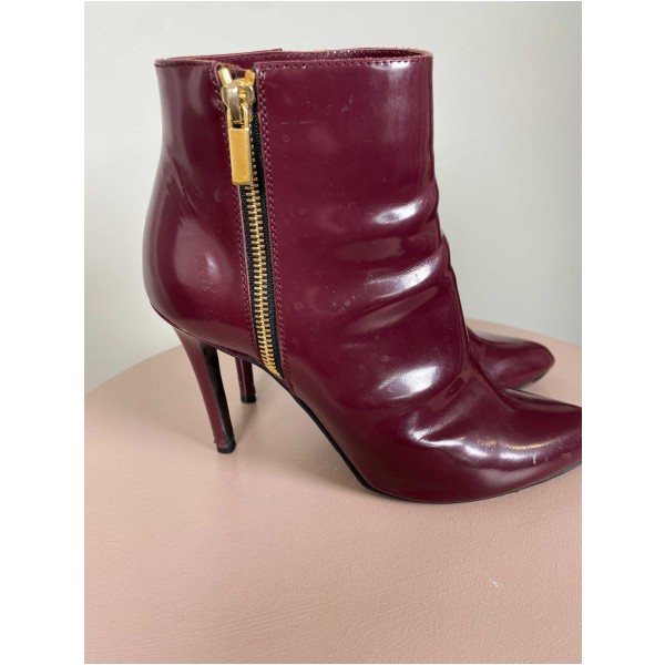 Lanvin str. 38,5 <br/> Burgundy ankle boots (incl. box) - Image 5