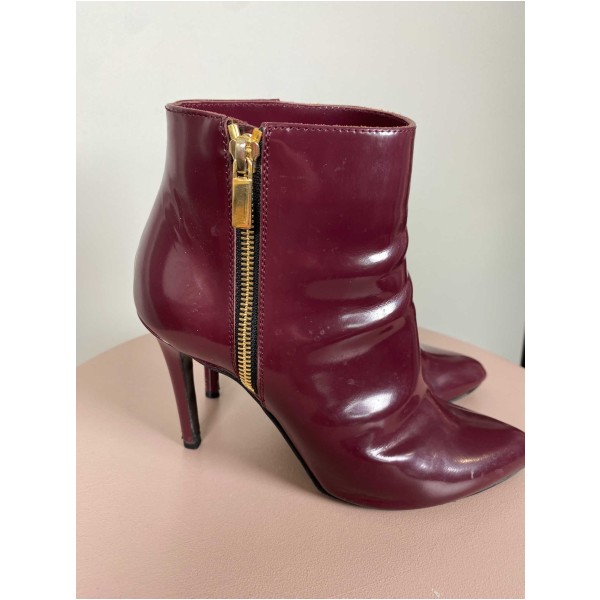 Lanvin str. 38,5 <br/> Burgundy ankle boots (incl. box) - Image 4