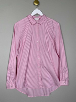 JDY str. 40 <br/> pink stribet skjorte