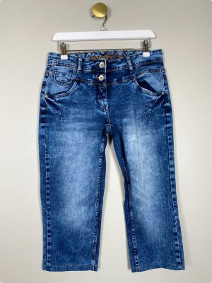 Cecil str. 28 <br/> jeans, knæ-lange