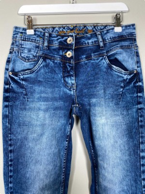 Cecil str. 28 <br/> jeans, knæ-lange