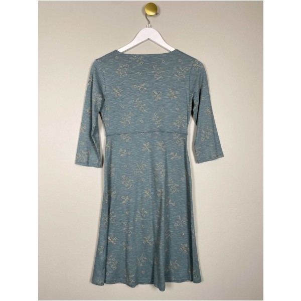 Toad & Co str. XS <br/> grøn kjole med beige mønster - Image 3