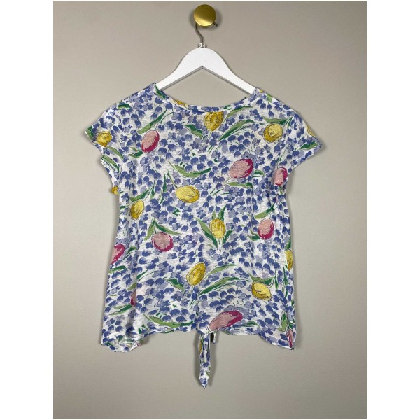 Ralph Lauren str. XS <br/> blomstret bluse med bindebånd foran - Image 3