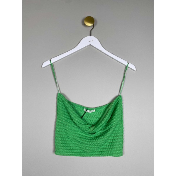 Pull & Bear Str. M <br/> Top, grøn.