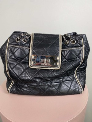Chanel Mademoiselle East and West tote quilted leather