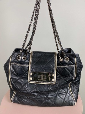 Chanel Mademoiselle East and West tote quilted leather