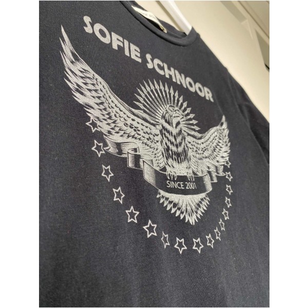 Sofie Schnoor str. S <br/> sort t-shirt med glimmertryk - Image 2