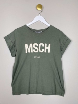 MSCH str. S <br/> grøn t-shirt med tryk
