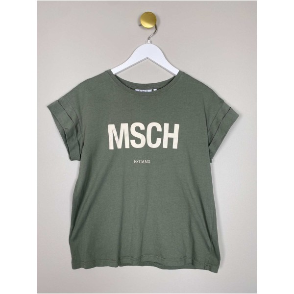 MSCH str. S <br/> grøn t-shirt med tryk