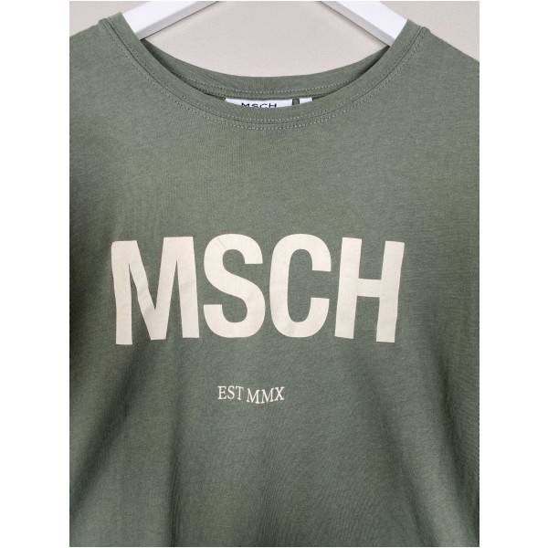 MSCH str. S <br/> grøn t-shirt med tryk - Image 2
