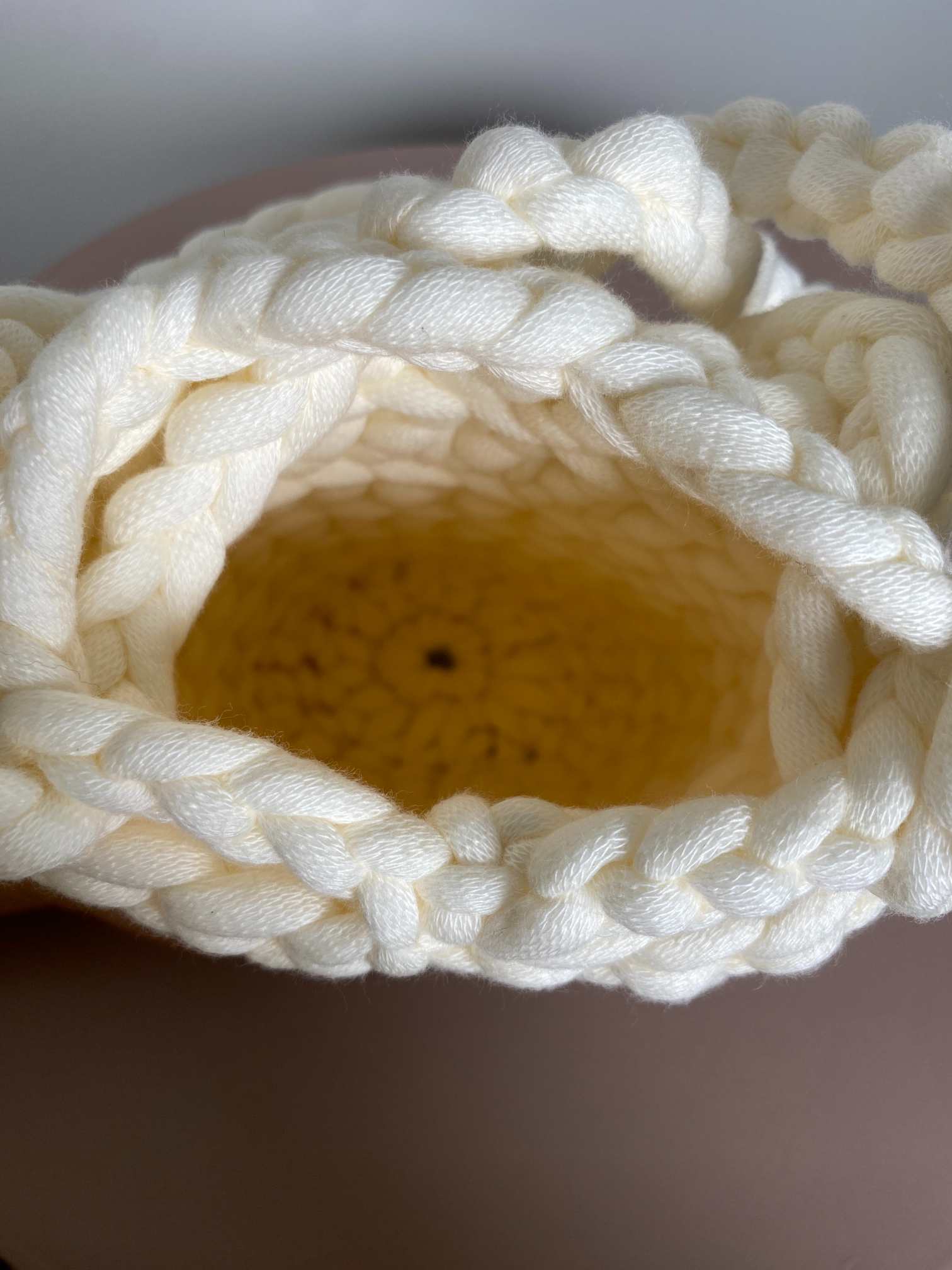 Hvid taske, hæklet - Billede 2