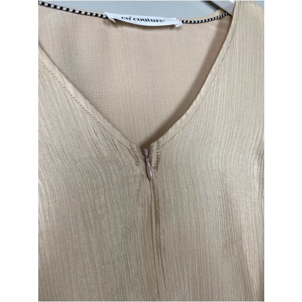 Co'Couture str. XS <br/> lys bluse med lynlås - Image 3