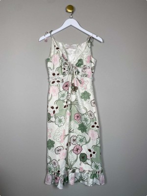 Malou Sander str. 34 <br/> blomstret kjole