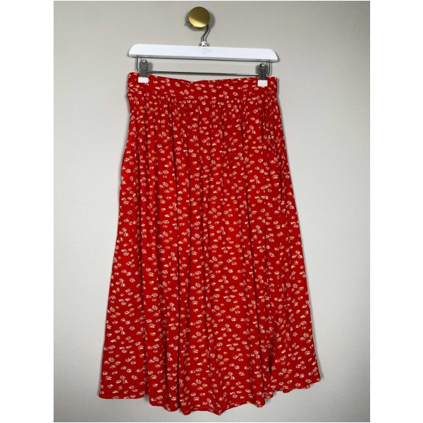 Lollys Laundry str. M <br/> blomstret nederdel med lommer