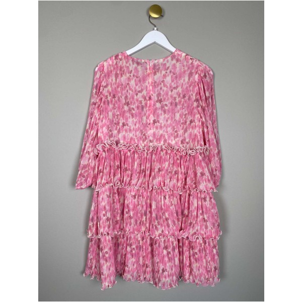 Ganni str. 38 <br/> pink mønstret kjole - Image 3