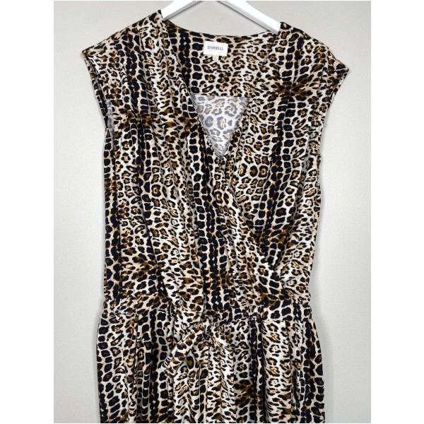 Dranella str. L <br/> buksedragt i leopard mønster - Image 2