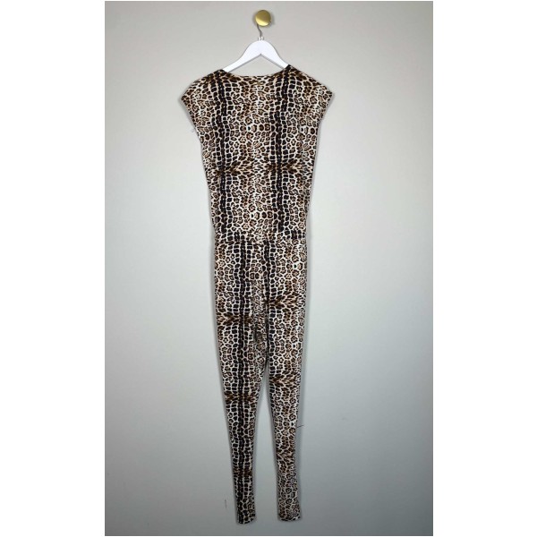 Dranella str. L <br/> buksedragt i leopard mønster - Image 3