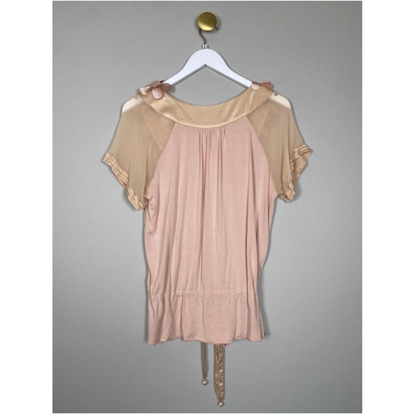 Gustav str. 36 <br/> rosa bluse med bindebånd - Image 3