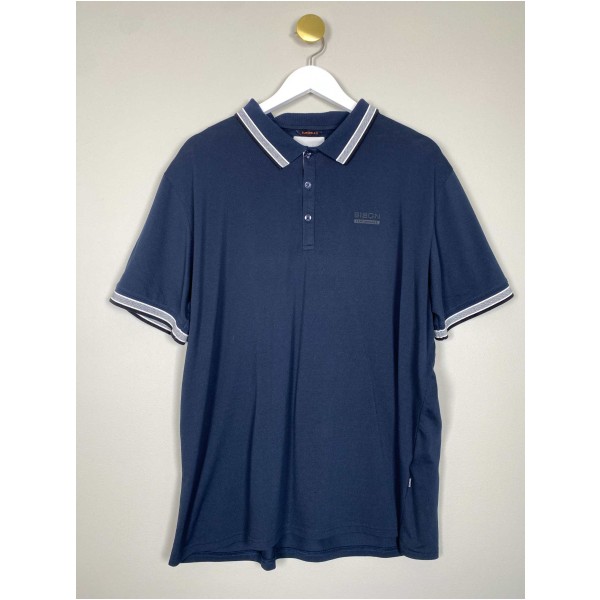 Bison str. XL <br/> mørke blå polo