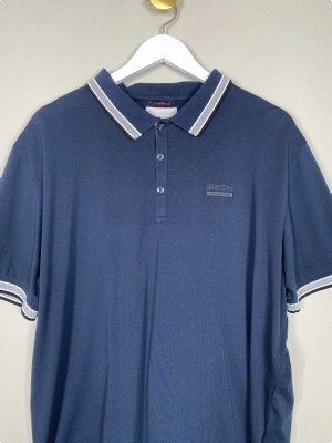 Bison str. XL <br/> mørke blå polo