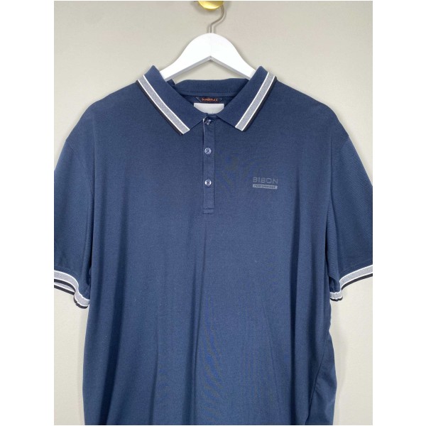 Bison str. XL <br/> mørke blå polo - Image 2