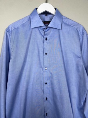 Eterna str. 42 <br/> blå skjorte, modern fit