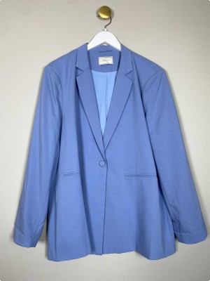 Neo Noir str. 44 <br/> lang blå blazer