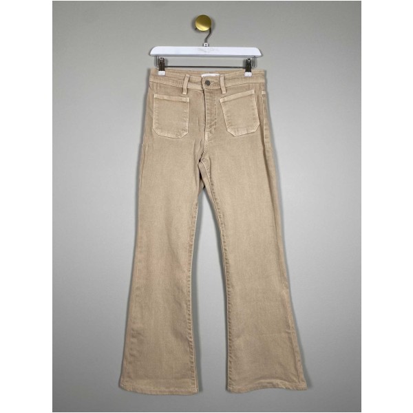 MNG str. 36 <br/> beige jeans med bootcut