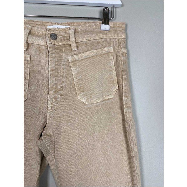 MNG str. 36 <br/> beige jeans med bootcut - Image 2
