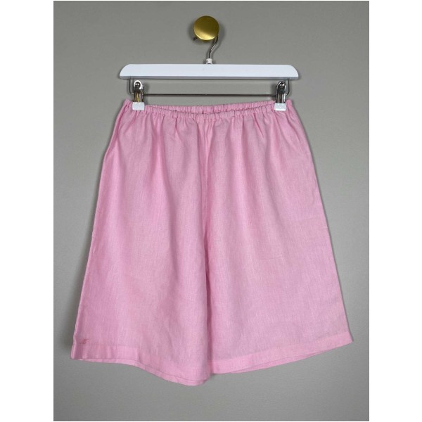 Milsted str. S <br/> lyserøde shorts i hør