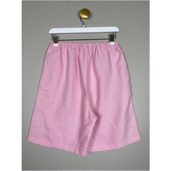 Milsted str. S <br/> lyserøde shorts i hør - Image 3