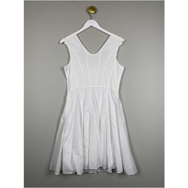 Karen Millen str. 40 <br/> hvid kjole med blondedetaljer - Image 3
