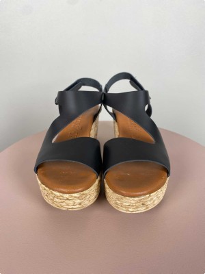 Tim & Simonsen str. 38<br/> sandal med sorte remme
