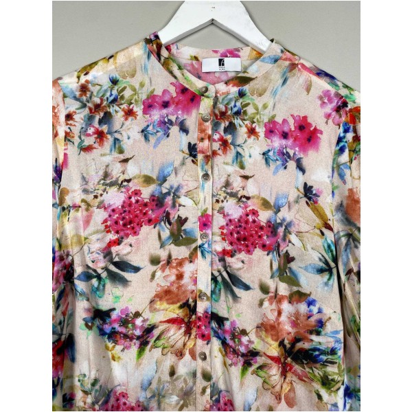 Anna Aura str. 44 <br/> blomstret bluse - Image 2