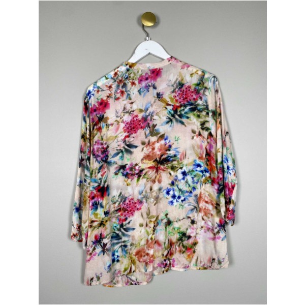 Anna Aura str. 44 <br/> blomstret bluse - Image 3