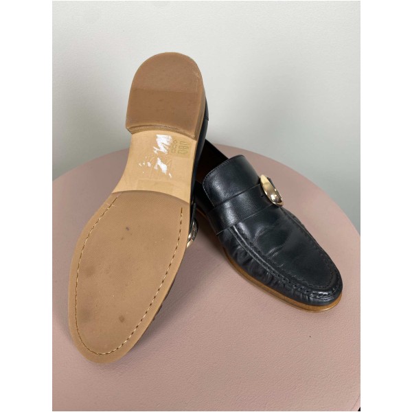 Billi Bi str. 37 <br/> sorte loafers med spænde - Image 4