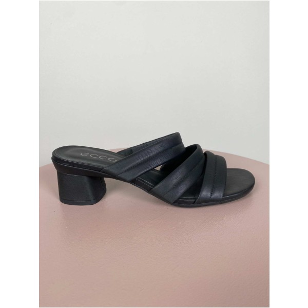 Ecco str. 37 <br/> sort sandal med hæl
