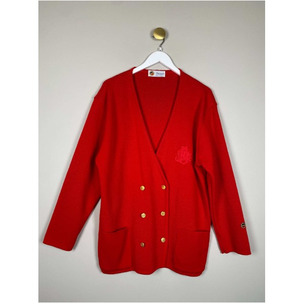 Busnel str. 40 <br/> rød cardigan i uld