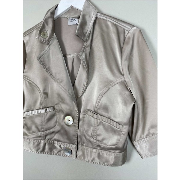 Sel by Peppercorn str. 40 <br/>kort beige blazer - Image 2