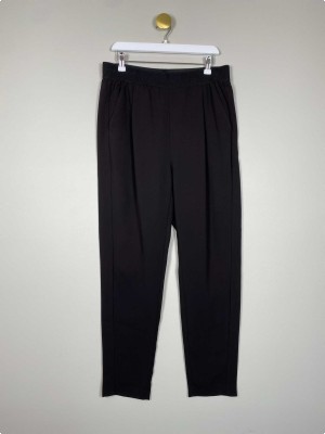 Custommade str. 42 <br/> sorte bukser med elastisk linning