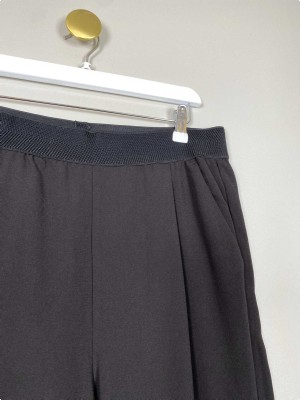 Custommade str. 42 <br/> sorte bukser med elastisk linning