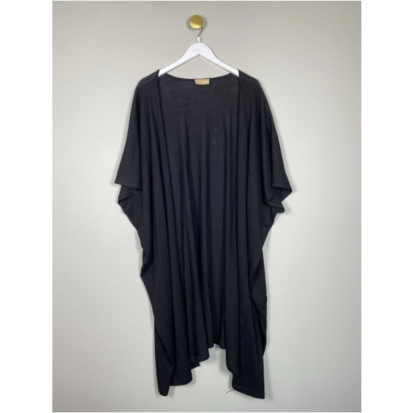 Christina Wedel str. L/XL <br/> lang sort cardigan